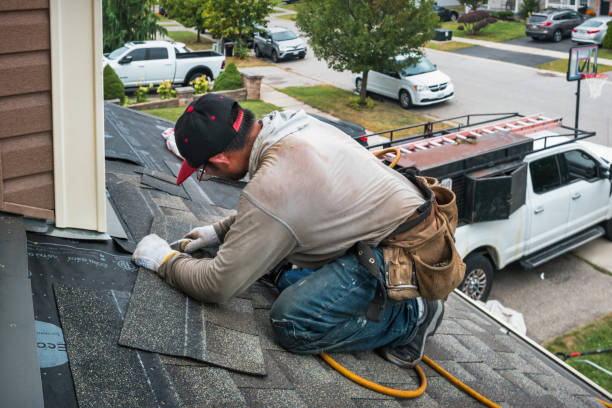 Professional Roof Inspection technician working in Shoup, ID